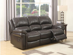 Farnham Brown Leather Recliner 3 Seater