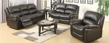 Farnham Brown Leather Recliner 3+1+1 Seater