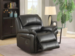 Farnham Black Leather Recliner Armchair