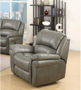 Farnham Grey Leather Recliner Armchair