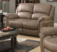Farnham Taupe Leather Recliner 2 Seater