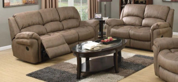 Farnham Taupe Leather Recliner 3+2 Seater