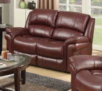 Farnham Burgundy Leather Recliner 2 Seater