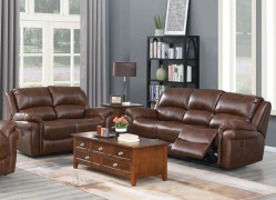 Farnham Tan Electric Leather Recliner 3+2 Seater