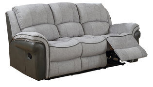 Farnham Fusion Grey/Grey 3 Seater