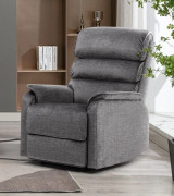 Savoy Grey Fabric Electric Recliner Sofa Chair
