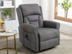 Sandringham Grey Fabric Electric Lift and Tilt Recliner Armchair