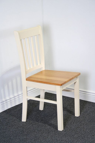 Thames Chair

Solid Havea Wood Cream Colour

with a Solid Wood Oak Colour Seat

W45cm X D46cm X H89cm