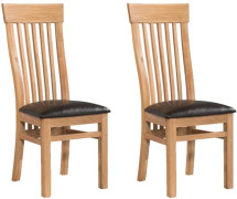 Treviso Oak Faux Leather Dining Chair 