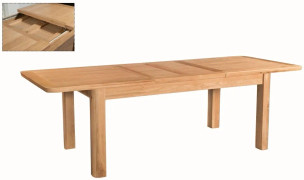 Treviso Oak 140cm-200cm Butterfly Extending Dining Table