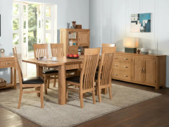 Treviso Oak Large Extending Dining Table and 6 Chairs