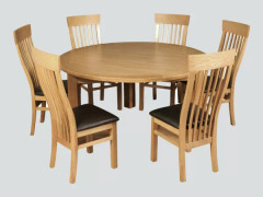 Treviso Oak 150cm Round Dining Table and 6 Chairs