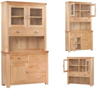 Treviso Oak Buffet Hutch