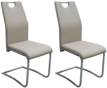 Claren Khaki Faux Leather Dining Chair