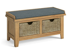 Burford Hallway Bench With Basket