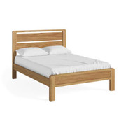 Edson Oak 4'6" Slatted Bed
