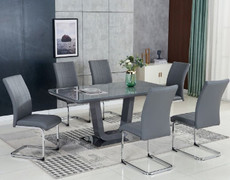 Edel Grey 160cm Dining Set