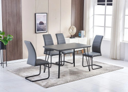 Freya Grey 120cm Dining Set