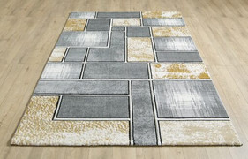 Lagos Grey Gold Rug 160/220cm