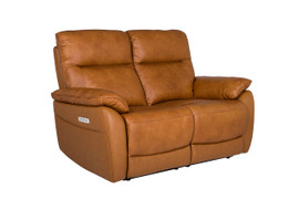 Nerano Tan 2 Seater Electric Recliner