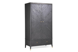Diletta Ebony 2 Door 2 Drawer Wardrobe