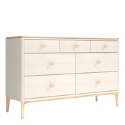Marlow Cashmere Oak 7 Drawer Wide Chest