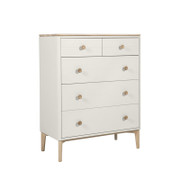 Marlow Cashmere Oak 5 Drawer Medium Chest