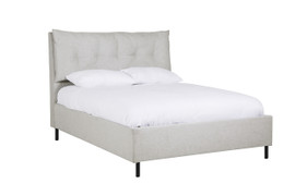 Avery Silver 4'6 Ottoman Bed