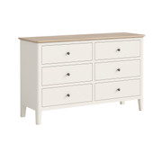 Marlow Coconut White 6 Drawer Chest