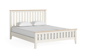 Marlow Coconut White 5Ft Slatted Bed
