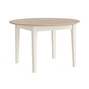 Marlow Coconut White Round 120/155cm Extending Dining Table