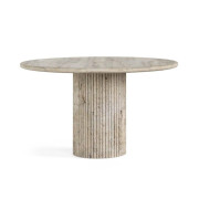 Travertine Round Marble Dining Table