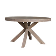 Falun Smoked Oak Round Dining Table