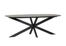 Sadia Smoke Oval Dining Table 160cm