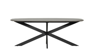 Sadia Smoke Oval Dining Table 200cm