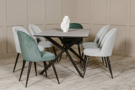 Lia Dining Set (Lia Dining Table+6 Gabi Dining Chair)