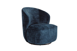 Edie Blue Swivel Accent Chair