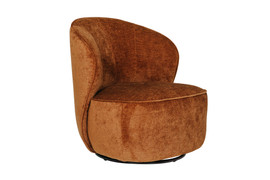 Edie Rust Swivel Accent Chair