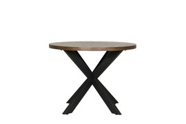 Nate Smoked Oak Round Dining Table