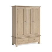 Modern Country All Oak Triple Wardrobe