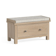 Modern Country All Oak Hallway Bench With Drawer