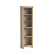 Modern Country All Oak Slim Bookcase