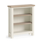 Modern Country Coconut White Low Bookcase
