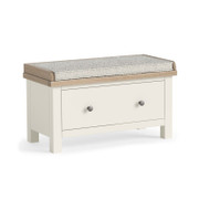 Modern Country Coconut White Hallway Bench With Drawer
