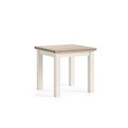 Modern Country Coconut White Flip Top Table