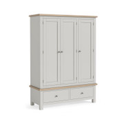 Modern Country Grey Triple Wardrobe