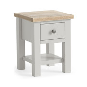 Modern Country Grey Lamp Table With Shelf