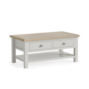 Modern Country Grey Coffee Table With Shelf