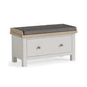 Modern Country Grey Hallway Bench With Drawer