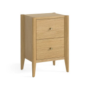 Paris Natural Oak 2 Drawer Bedside